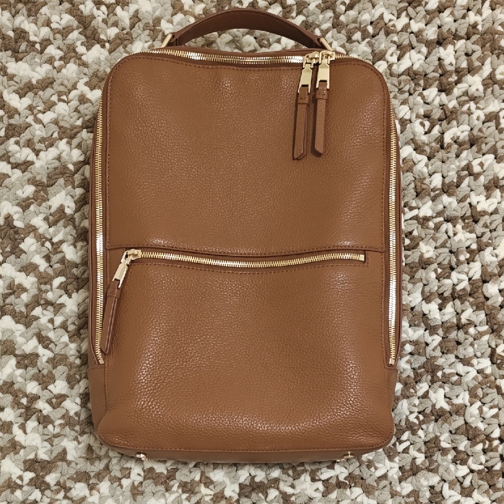 Quince Leather Brown Laptop Backpack – Excellent Condition